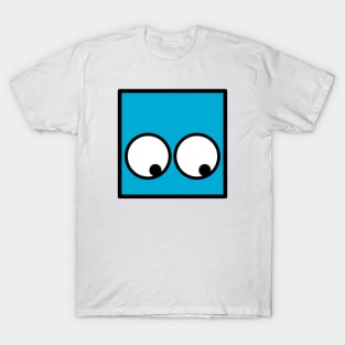 Kubi - the square emoticons – Azzurro, the thinking face T-Shirt